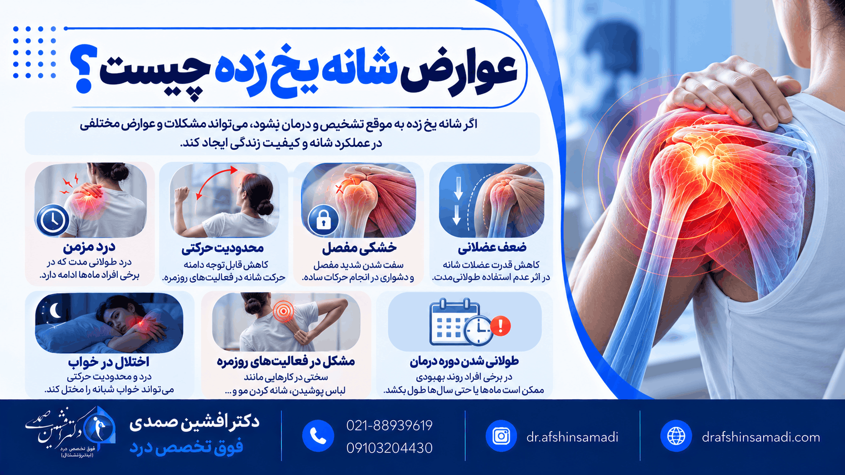 عوارض شانه یخ زده چیست؟